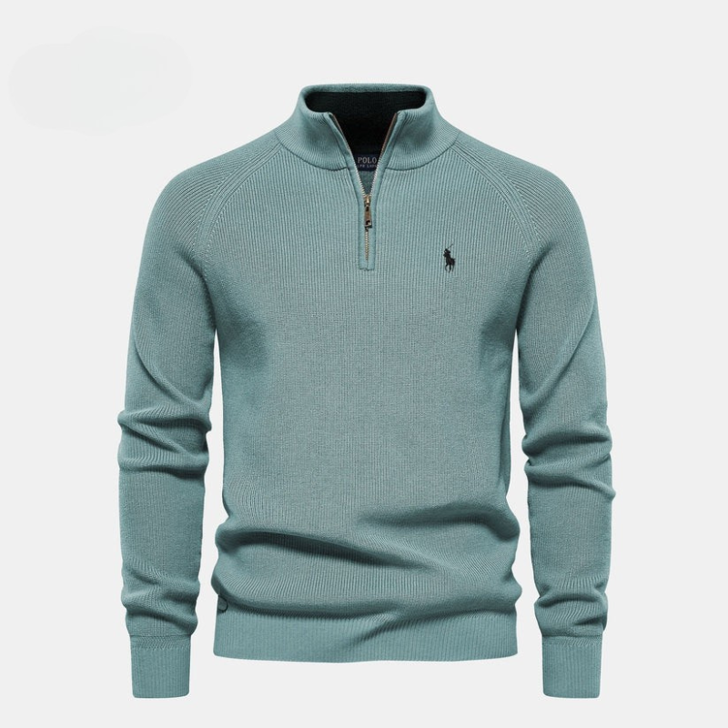 Premium Herren Zip Neck Pullover